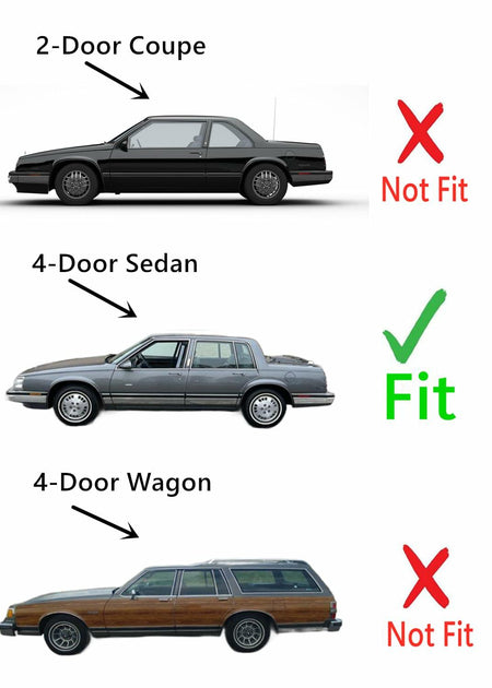 Driver Left Side Rear Door Window Glass Compatible with Buick Electra / Oldsmobile Ninety-Eight 1987-1990 & Buick LeSabre / Oldsmobile Delta Eighty-Eight / Pontiac Bonneville 1987-1991 4-Dr Sedan