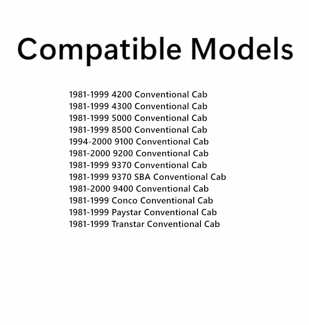 Glass Only Tempered Passenger Right Side Door Lower Window Glass Compatible with International/Navistar 4200 4300 5000 8500 9100 9200 9370 9400 Conco Paystar Transtar 1981-2000 Models