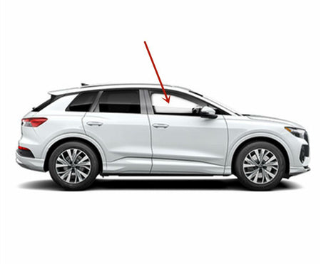 Tempered Passenger Right Side Front Door Window Door Glass Compatible with Audi Q4 E-TRON / Volkswagen ID.4 2021-2026 Models