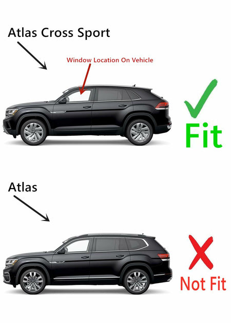 Tempered Driver Left Side Front Door Window Door Glass Compatible with Volkswagen Atlas Cross Sport 2020-2026 Models