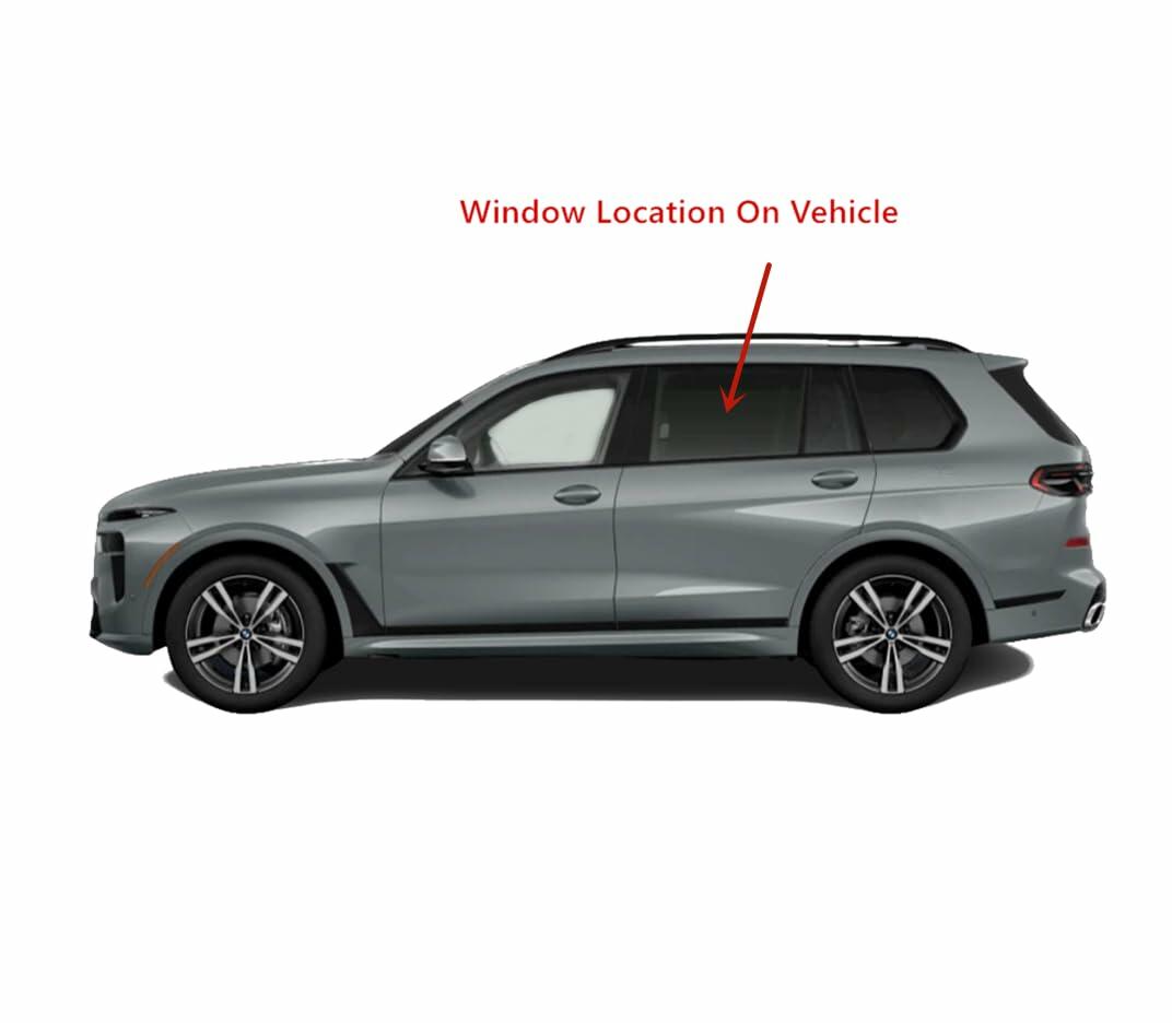 Laminated Driver Left Side Rear Door Window Glass Compatible with BMW X7 2019-2026 Models