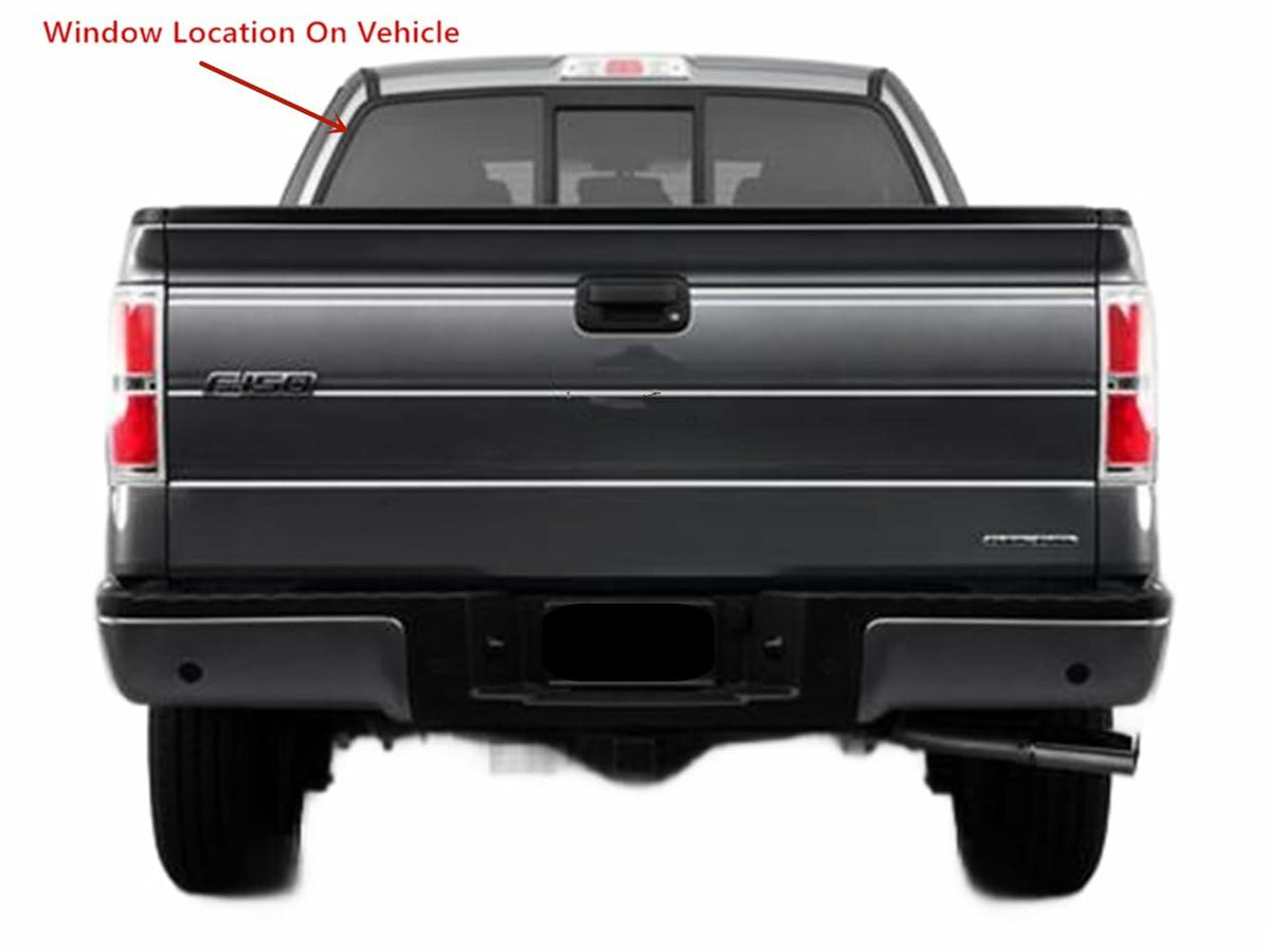 OEM Heated Sliding Back Window Glass Back Power Slider Compatible with Ford F150 Pickup 2004-2014 Models