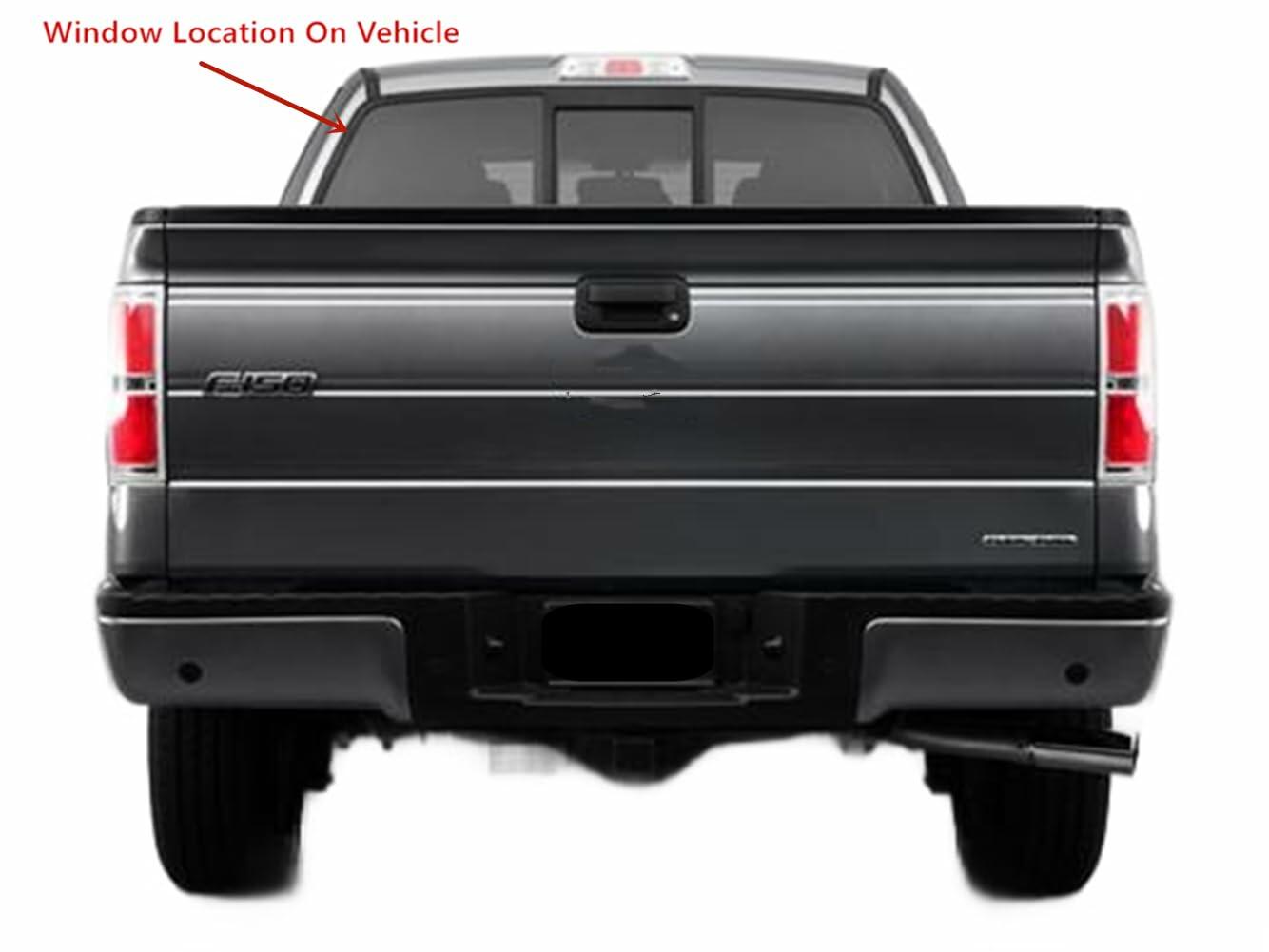 OEM Heated Sliding Back Window Glass Back Power Slider Compatible with Ford F150 Pickup 2004-2014 Models