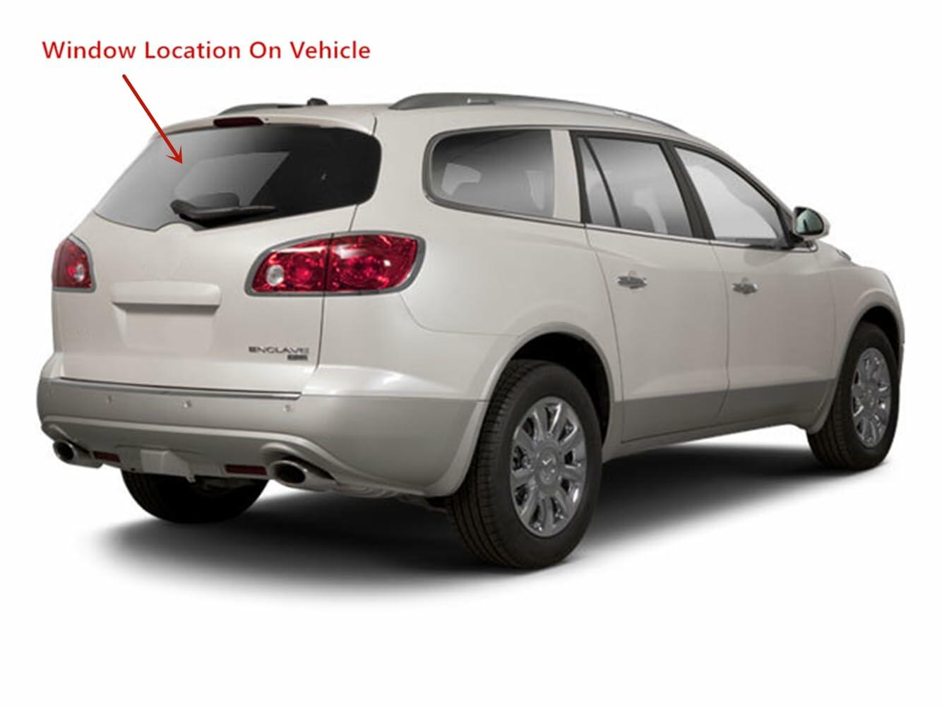 Heated Rear Back Window Back Glass Compatible with Buick Enclave 2008-2017 Models
