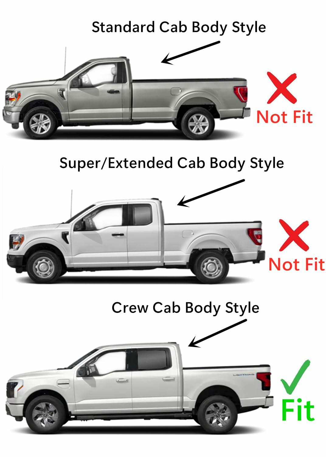 Tempered Driver Left Side Front Door Window Door Glass Compatible with Ford F150 4-Door Crew Cab 2023-2026 Models