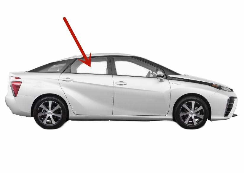 Laminated Passenger Right Side Rear Door Window Door Glass Compatible with Toyota Mirai 2016-2020 Models
