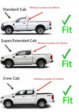 Non-Heated Tempered Clear Stationary Back Window Back Glass Compatible with Ford Ranger Pickup 2019-2023 Models