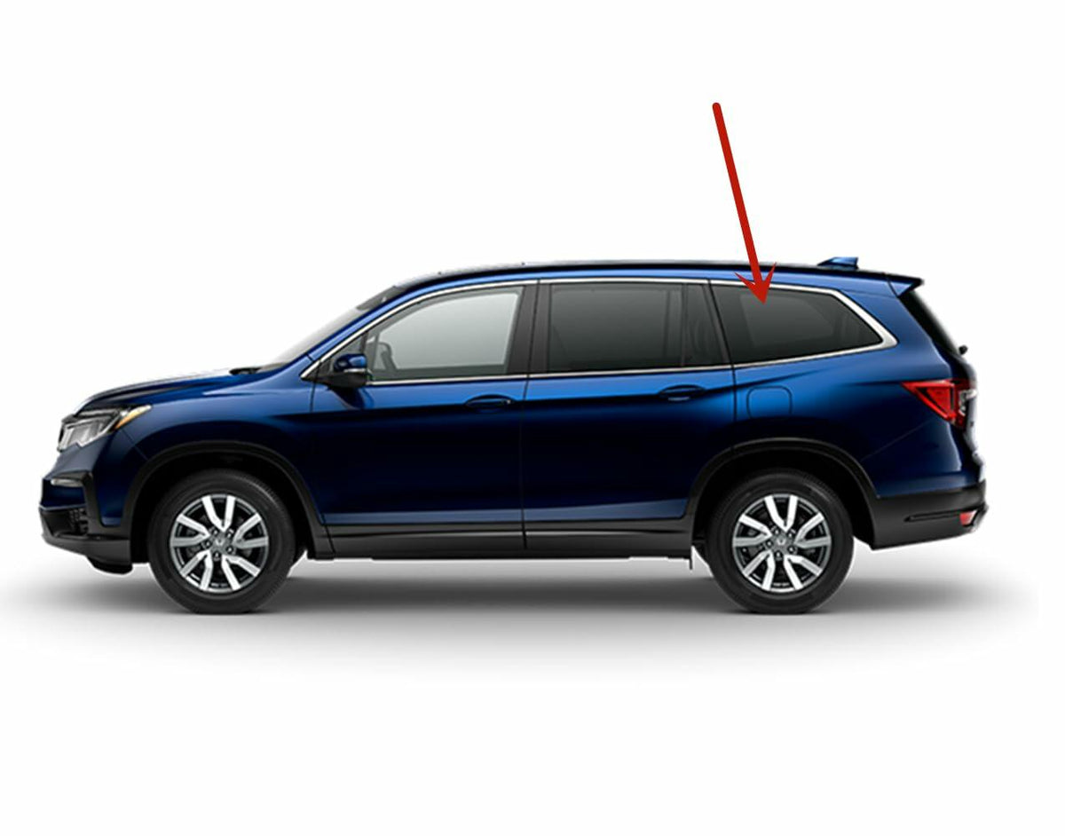 W/ Navigation Feature Tempered Driver Left Side Quarter Window Quarter Glass Compatible with Honda Pilot 2016-2022 Models