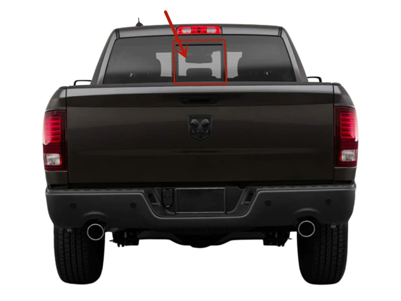 Center Piece Compatible with Chevrolet Ram 1500 2019-2026 Models Heated Power Slider (Not for 1500 Classic)