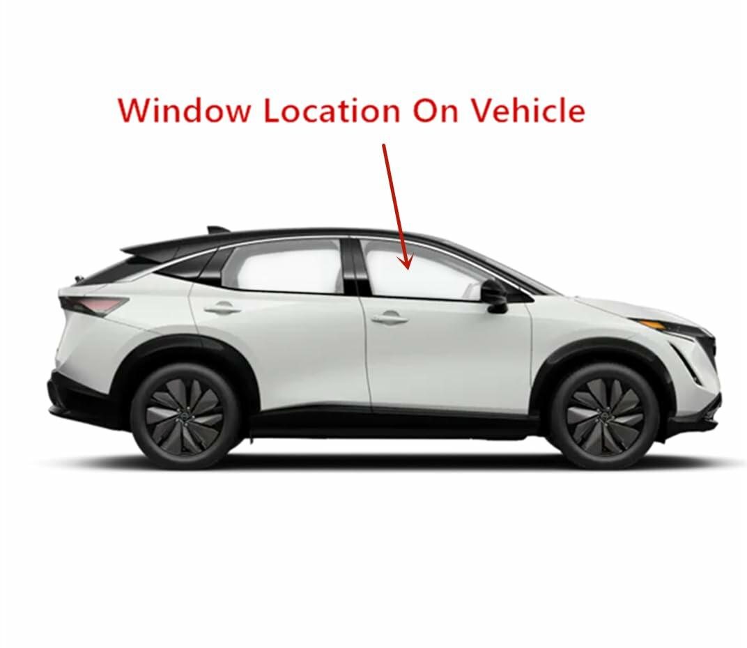 Laminated Passenger Right Side Front Door Window Door Glass Compatible with Nissan Ariya 2023-2025 Models