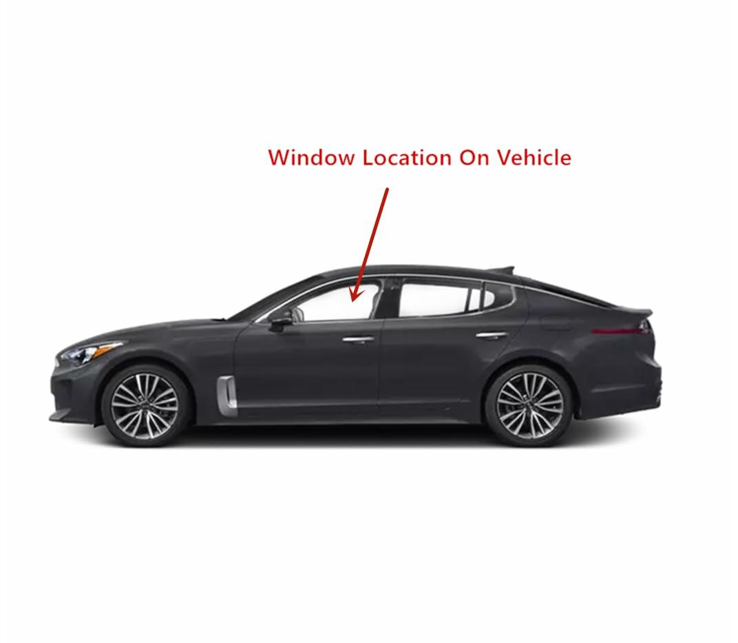 Laminated Driver Left Side Front Door Window Glass Compatible with Kia Stinger 2018-2023 Models