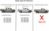 W/ Motor Heated Sliding Back Window Glass Back Power Slider Compatible with Ford F250 / F350 / F450 / F550 Pickup 2017-2026 Models