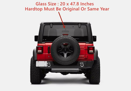 Heated Back Tailgate Window Back Glass Compatible with Jeep Wrangler 2011-2017/Jeep Wrangler JK 2018 Models