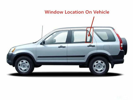 Clear Tempered Driver Left Side Rear Vent Window Vent Glass Compatible with Honda CR-V 2002-2006 Models