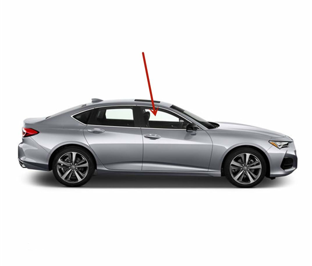 Tempered Passenger Right Side Front Door Window Door Glass Compatible with Acura TLX 2021-2025 Models