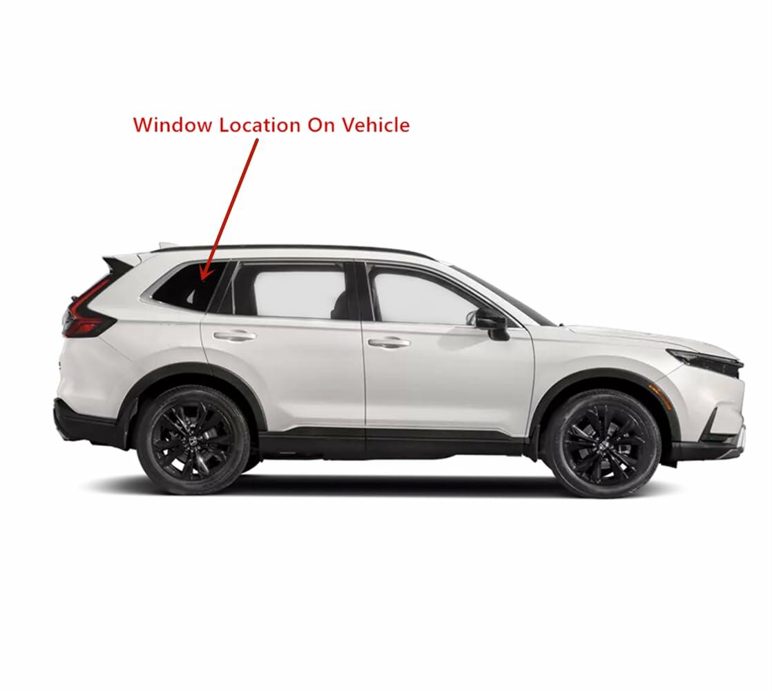 Chrome Molding Clear Color Passenger Right Side Quarter Window Quarter Glass Compatible with Honda CR-V 2023-2026 Models