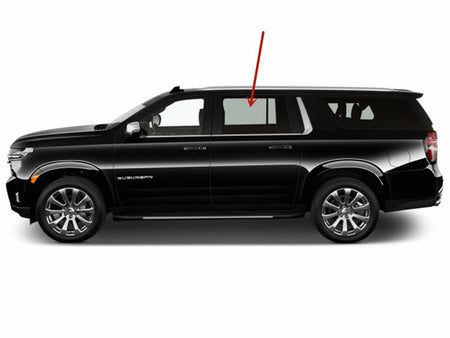 Tempered Driver Left Side Rear Door Window Door Glass Compatible with Chevrolet Suburban / GMC Yukon XL 2021-2026 Models (Not For Yukon)