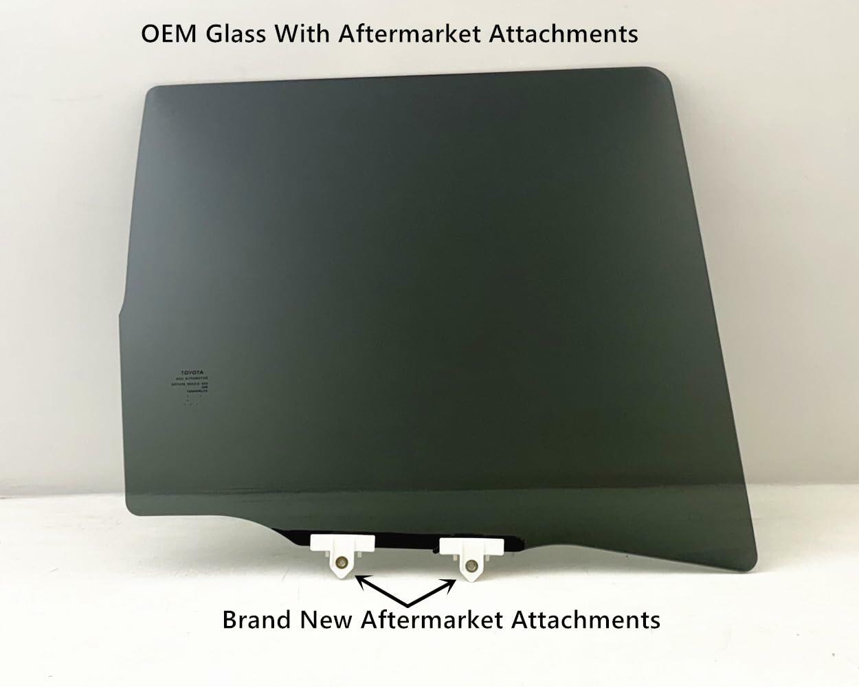 OEM With Aftermarket Attachments Tempered Passenger Right Side Rear Door Window Glass Compatible with Toyota Tacoma Crew Cab Pickup 2024-2026 Models