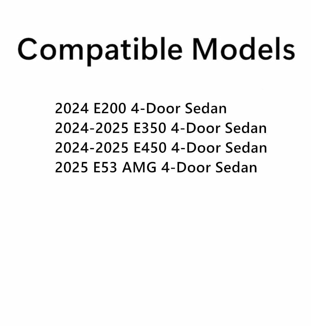 Tempered Driver Left Side Rear Door Window Door Glass Compatible with Mercedes Benz E-Class E200 E350 E450 E53AMG 4-Door Sedan 2024-2025 Models