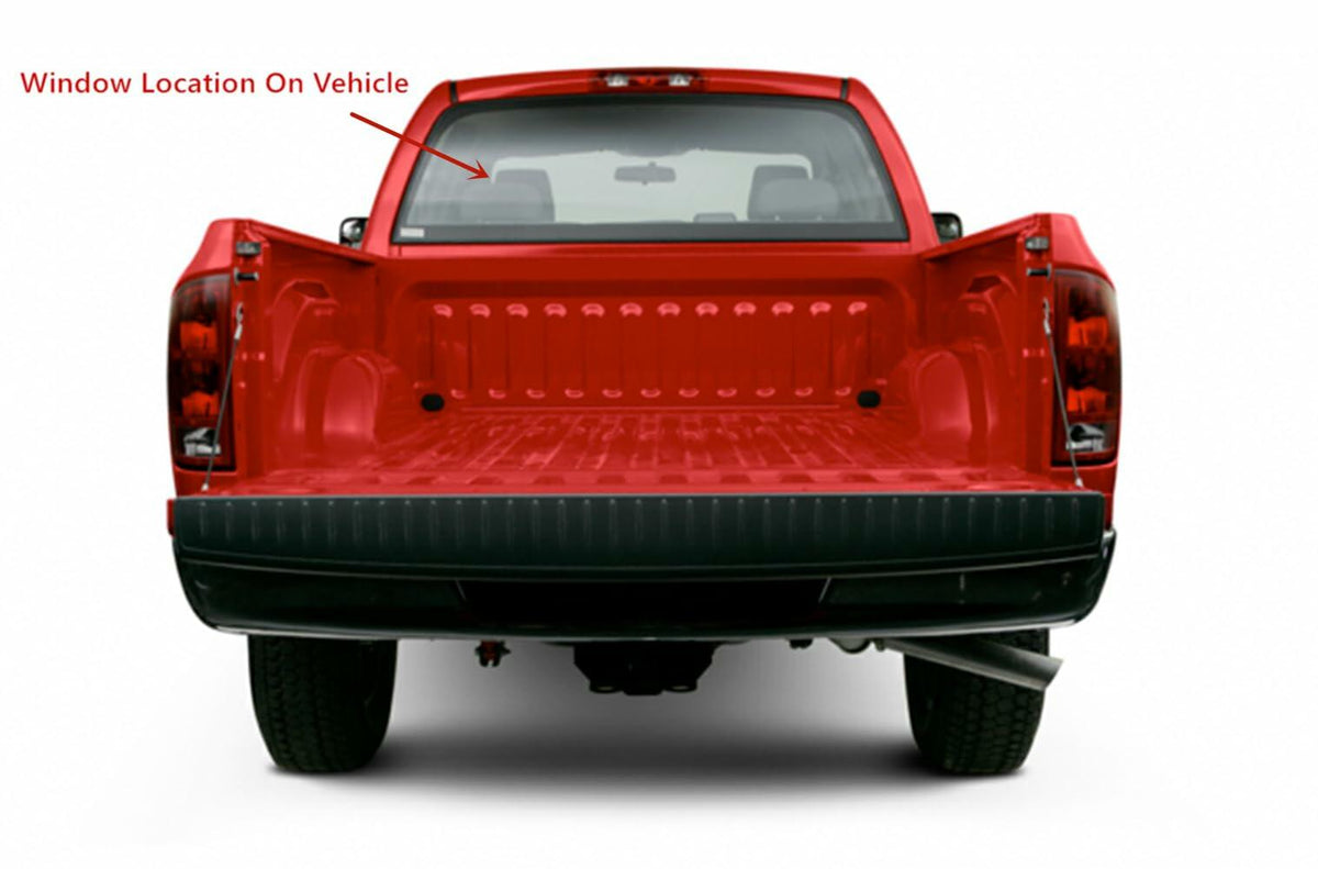 Stationary Non-Heated Back Window Back Glass Compatible with Dodge Ram Pickup 1500 2002-2008 & 2500 3500 2003-2009 & 4500 5500 2006-2009 & 3500Cab/Chs 4500Cab/Chs 5500Cab/Chs 2010 Models