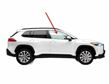 Tempered Passenger Right Side Front Door Window Door Glass Compatible with Toyota Corolla Cross 2022-2026 Models (Not For Corolla)