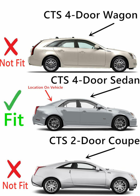 Heated W/Antenna Back Window Back Glass Compatible with Cadillac CTS 2008-2013 4 Door Sedan Models
