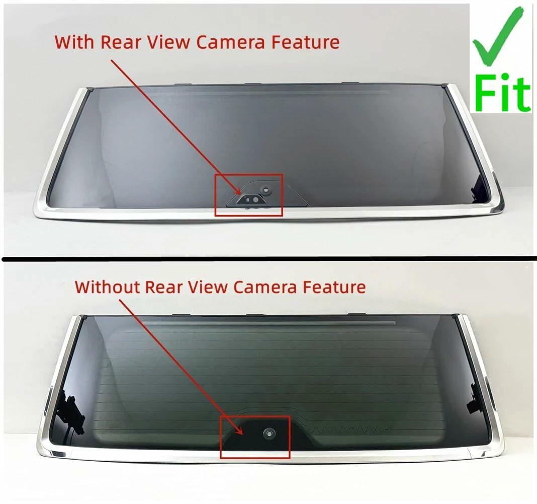 Laminated Chrome Trim Heated Rear Back Tailgate Liftgate Window Glass Compatible with Jeep Wagoneer / Wagoneer L / Grand Wagoneer / Grand Wagoneer L 2022-2025 Models W/ Feature