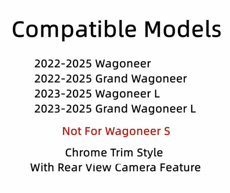Laminated Chrome Trim Heated Rear Back Tailgate Liftgate Window Glass Compatible with Jeep Wagoneer / Wagoneer L / Grand Wagoneer / Grand Wagoneer L 2022-2025 Models W/ Feature