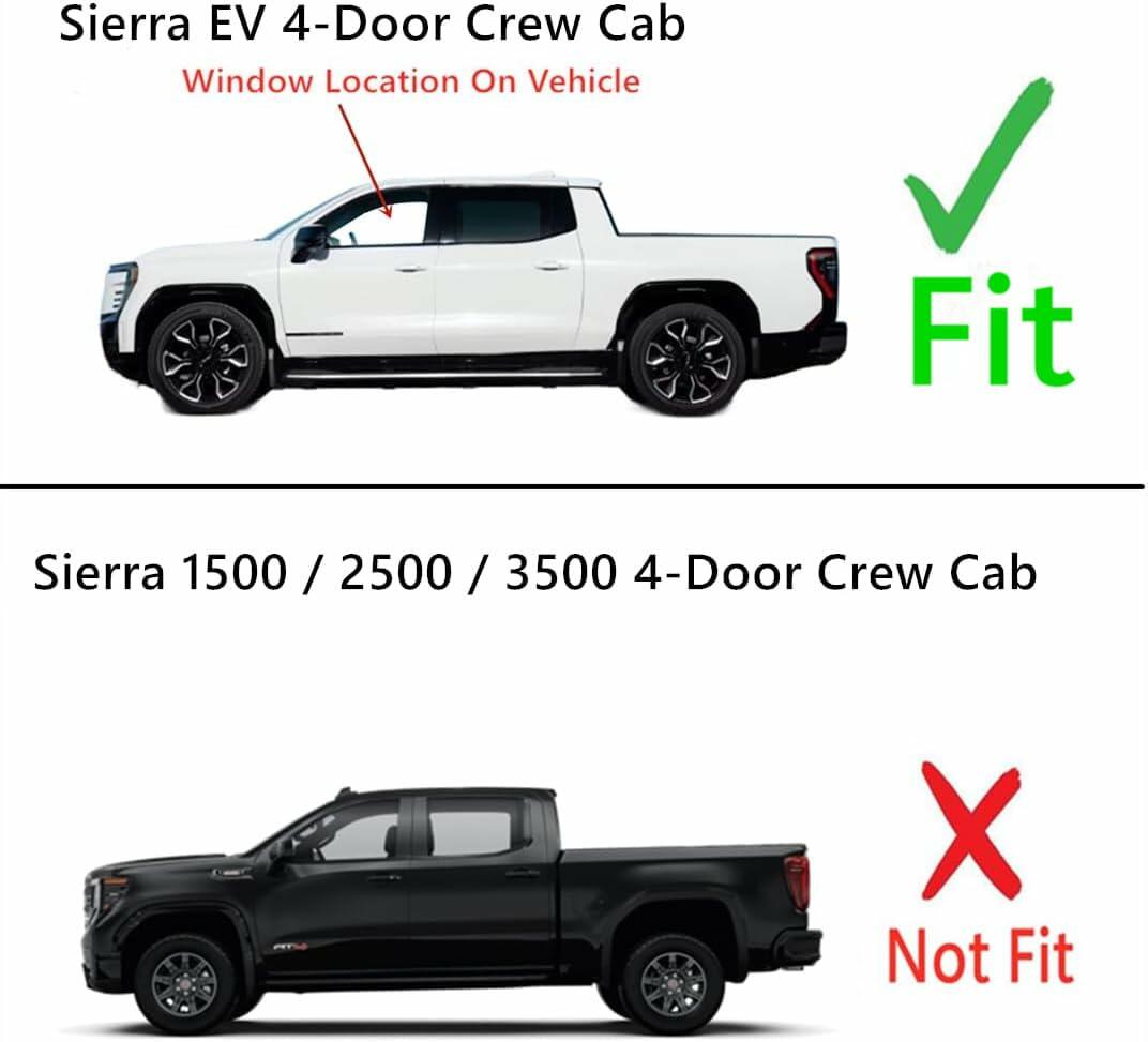 Laminated Driver Left Side Front Door Window Door Glass Compatible with GMC Sierra EV 2024-2026 Models