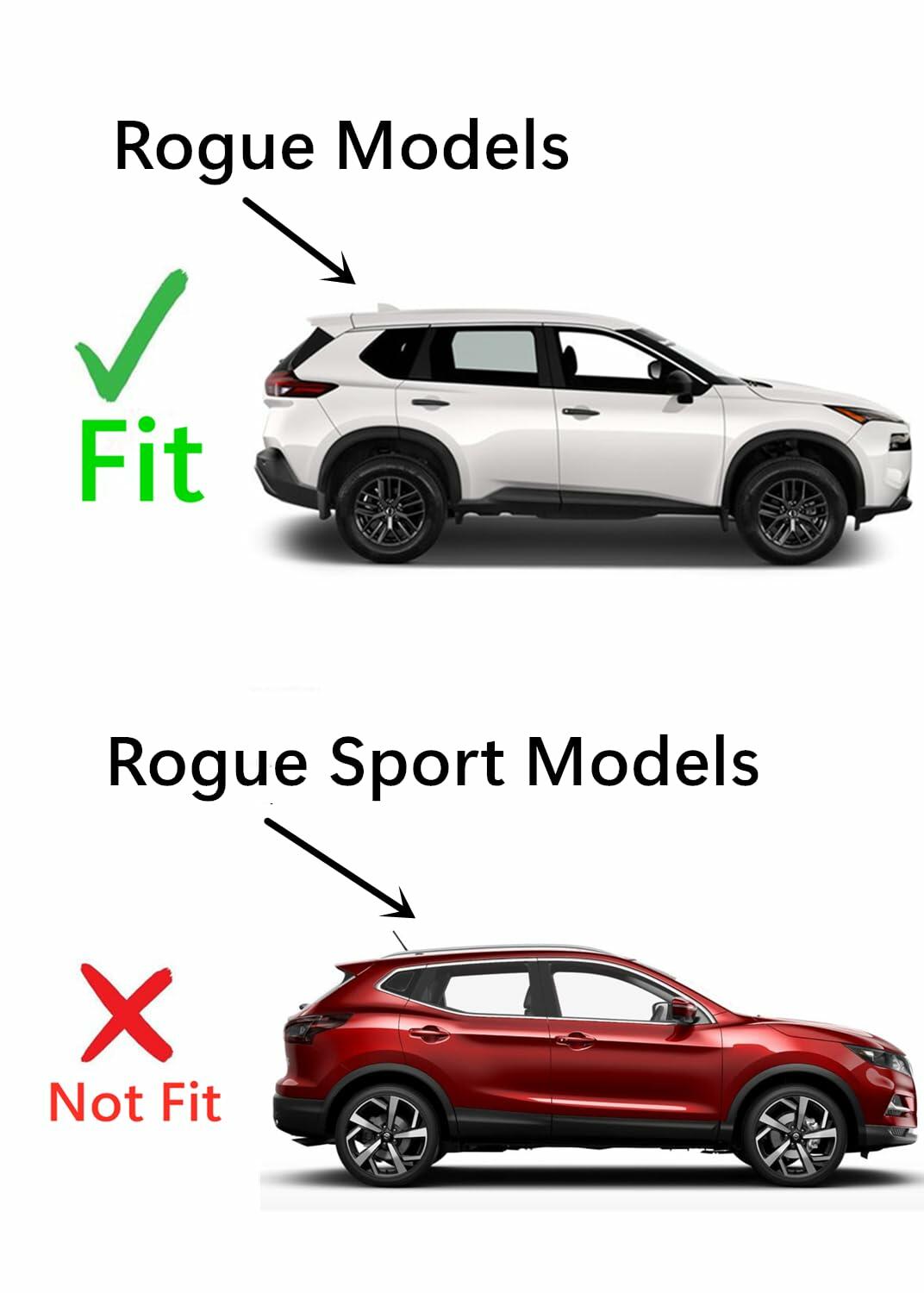 Tempered Passenger Right Side Quarter Window Quarter Glass Compatible with Nissan Rogue 2021-2025 Models (Not For Rogue Sport)