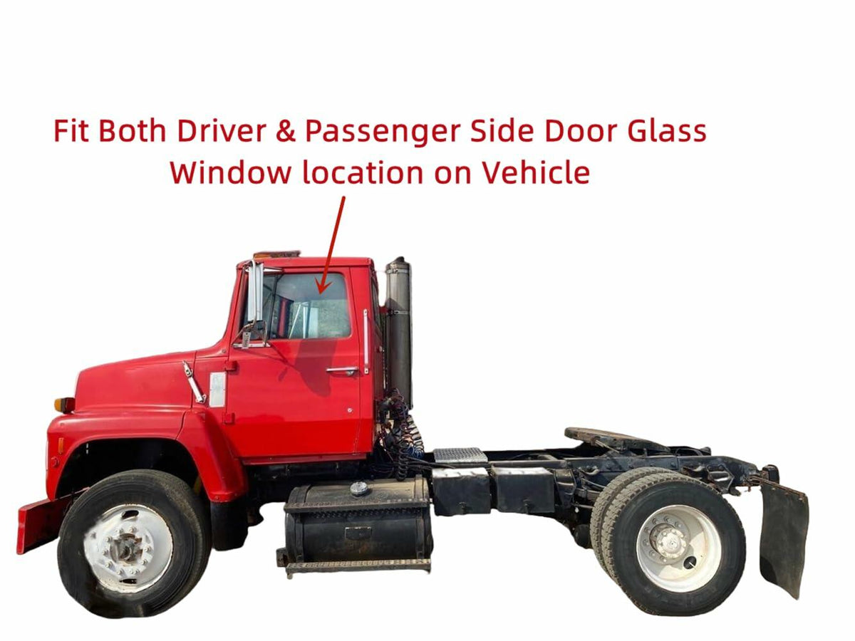 Tempered Flat Front Door Window Door Glass Compatible with Ford L-Series Heavy & X-Heavy Duty Conventional Cab 1970-1998 Models (Fit Both Passenger & Driver Side)