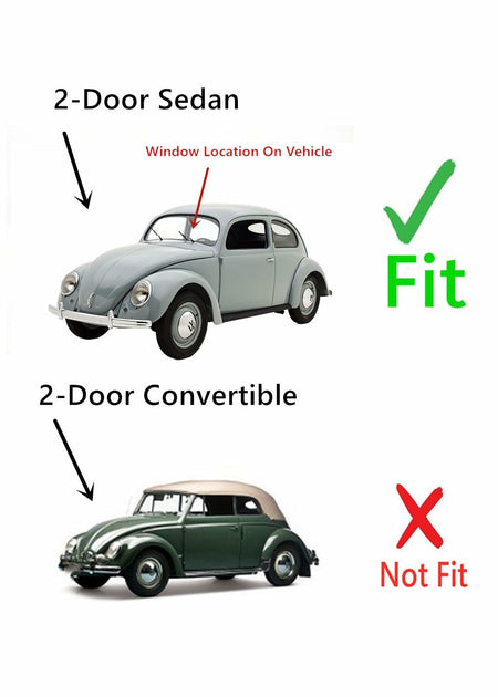 Laminated Front Windshield Window Glass Compatible with Volkswagen Beetle 1958-1964 2-Door Sedan Models
