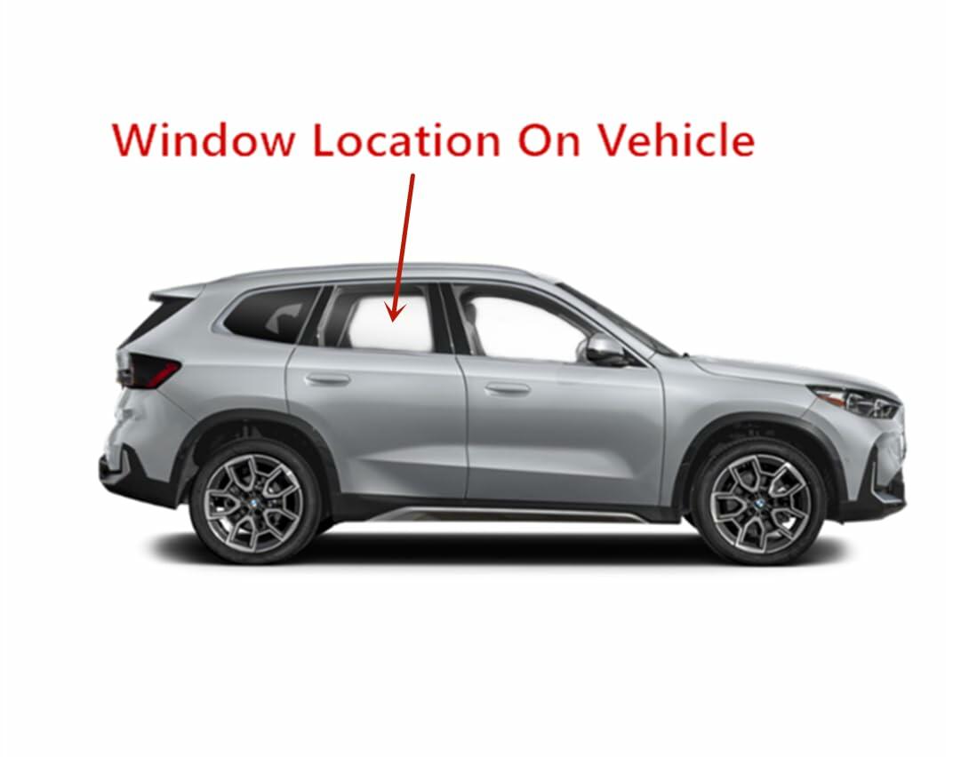 Clear Tempered Passenger Right Side Rear Door Window Glass Compatible with BMW X1 2023-2025 Models
