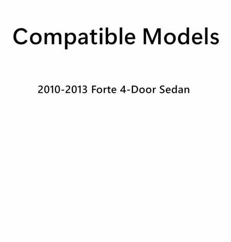Tempered Passenger Right Side Rear Door Window Glass Compatible with Kia Forte 4-Door Sedan 2010-2013 Models