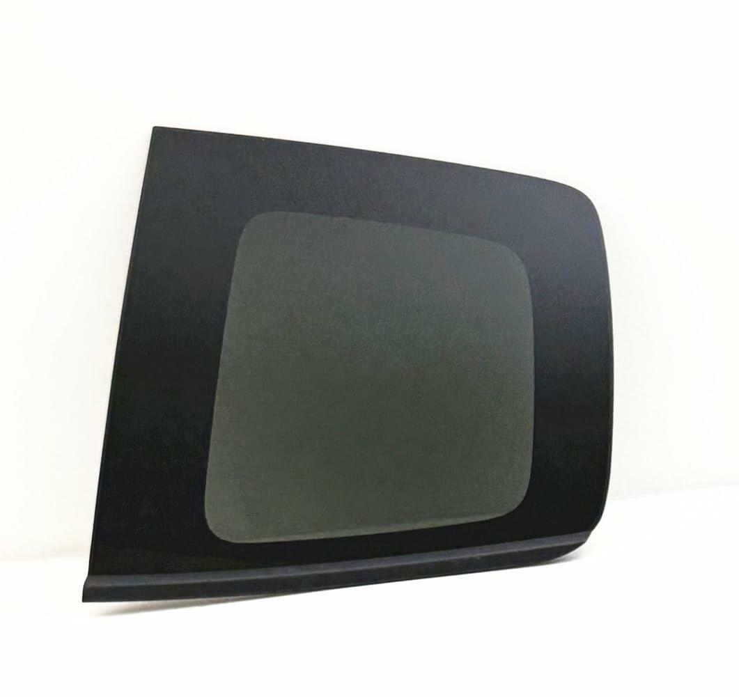 Black Molding Style Driver Left Side Quarter Window Quarter Glass Compatible with Chevrolet Colorado GMC Canyon 2015-2023 Extended Cab Models