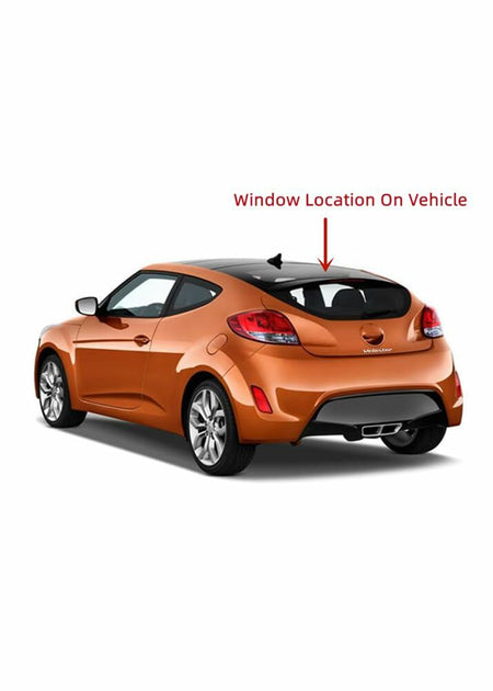 Upper Heated W/ Antenna Rear Back Window Back Glass Compatible with Hyundai Veloster 2012-2017 Models