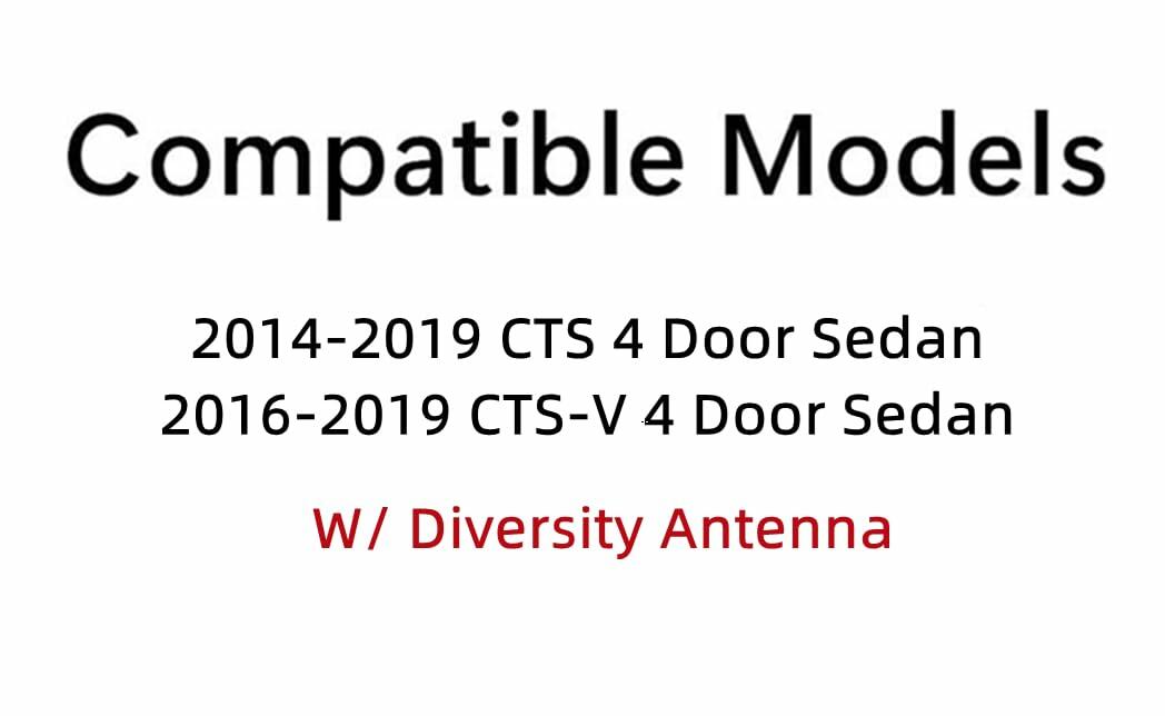 Heated W/Antenna Rear Window Back Glass Compatible with Cadillac CTS 2014-2019 / CTS-V 2016-2019 4 Door Sedan Models