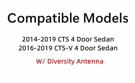 Heated W/Antenna Rear Window Back Glass Compatible with Cadillac CTS 2014-2019 / CTS-V 2016-2019 4 Door Sedan Models