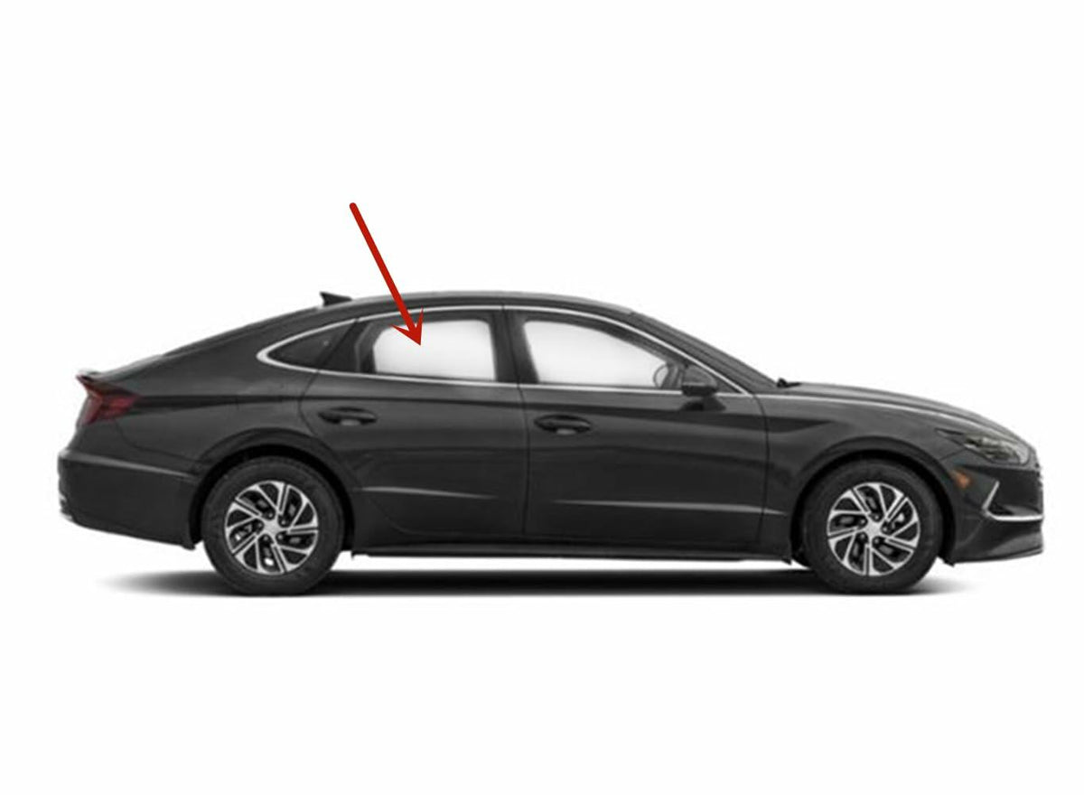 Tempered Pasesnger Right Side Rear Door Window Door Glass Compatible with Hyundai Sonata 2020-2026 Models