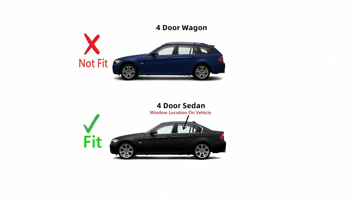 Driver Left Side Rear Door Window Door Glass Compatible with BMW 325 325i 325xi 328 328i 328xi 330 330i 330xi 335 335d 335i 335xi M3 4 Door Sedan 2006-2011 Models