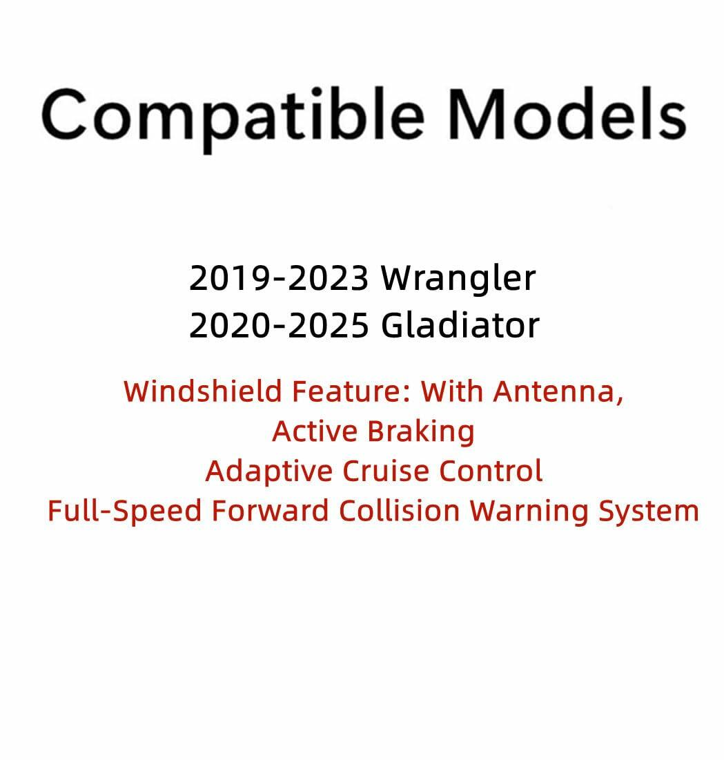 Laminated Front Windshield Window Glass Compatible with Jeep Gladiator 2020-2025/ Wrangler 2019-2023 Models W/ Feature