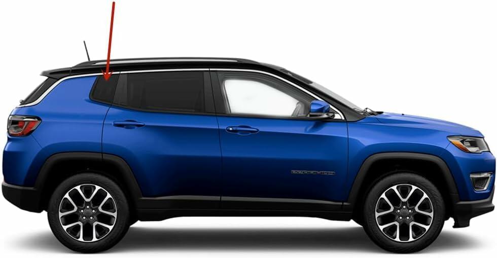 Passenger Right Side Quarter Window Quarter Glass Compatible with Jeep Compass MP 2017-2026 Models