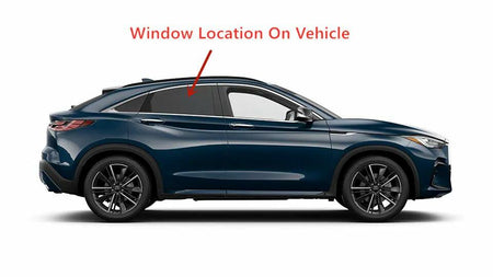 Tempered Passenger Right Side Rear Door Window Door Glass Compatible with Infiniti QX55 2022-2025 Models