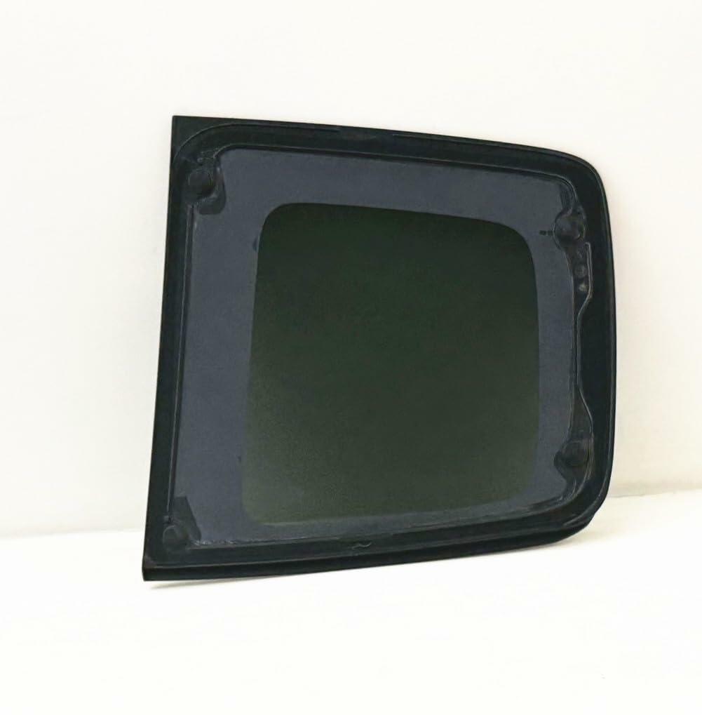 Black Molding Style Passenger Right Side Quarter Window Quarter Glass Compatible with Chevrolet Colorado GMC Canyon 2015-2023 Extended Cab Models