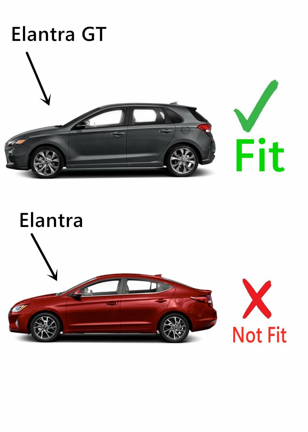 Tempered Driver Left Side Rear Door Window Glass Compatible with Hyundai Elantra GT 2018-2020 Models