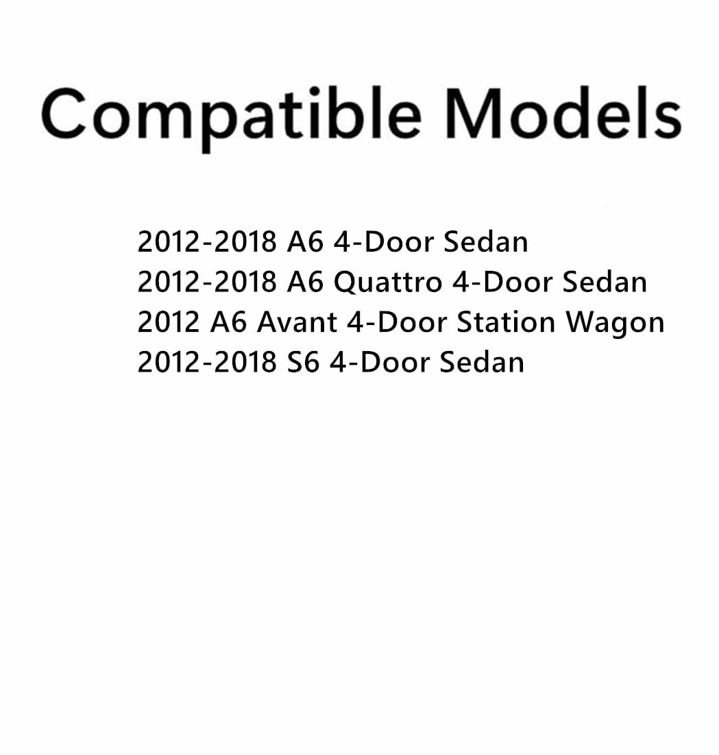 Tempered Driver Left Side Front Door Window Glass Compatible with Audi A6 A6-Quattro A6-Avant S6 2012-2018 Models