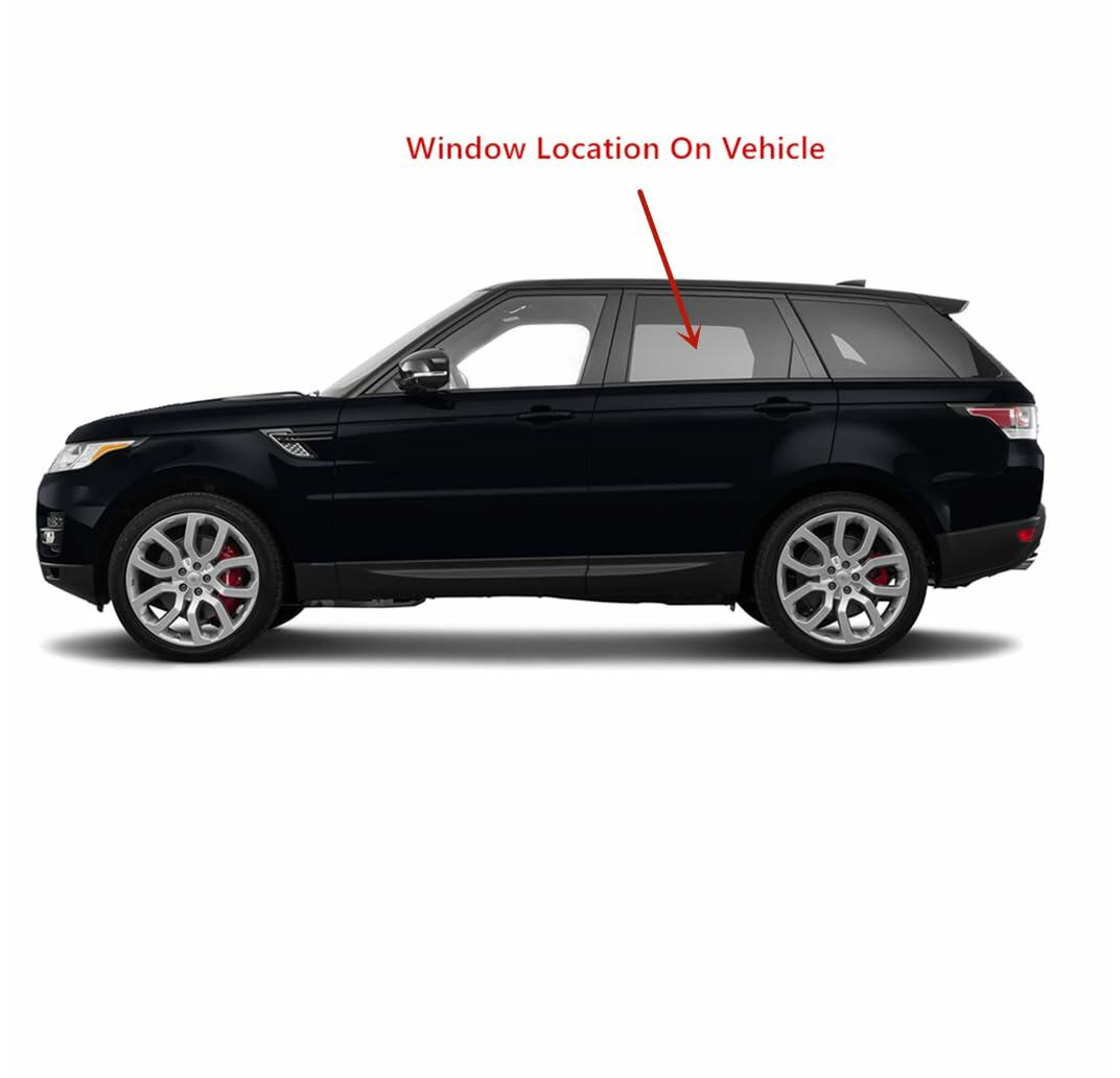 Factory Privacy Tempered Driver Left Side Rear Door Window Glass Compatible with Range Rover Sport 2014-2022 Models