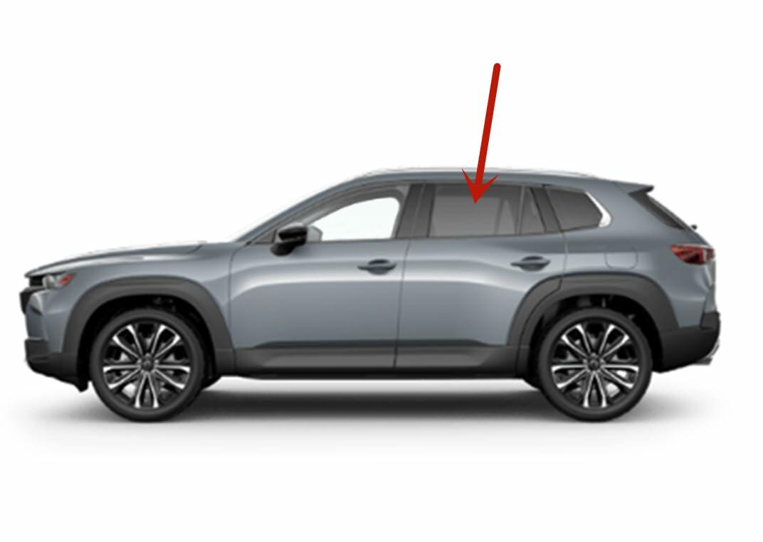 Tempered Driver Left Side Rear Door Window Door Glass Compatible with Mazda CX-50 2023-2025 Models