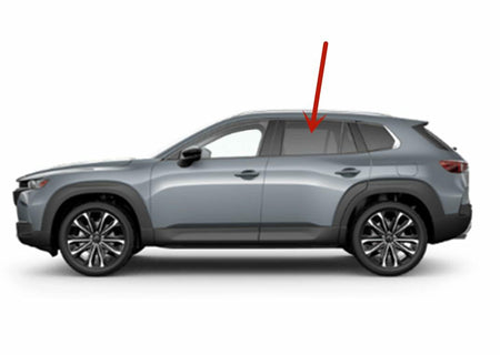 Tempered Driver Left Side Rear Door Window Door Glass Compatible with Mazda CX-50 2023-2025 Models