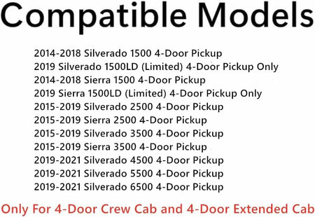 Privacy Passenger Right Side Front Door Window Glass Compatible with Chevrolet Silverado GMC Sierra 1500 2014-2018/ 1500Limited 2019/ 2500 3500 2015-2019/ 4500 5500 6500 2019-2021 4-Dr Pickup